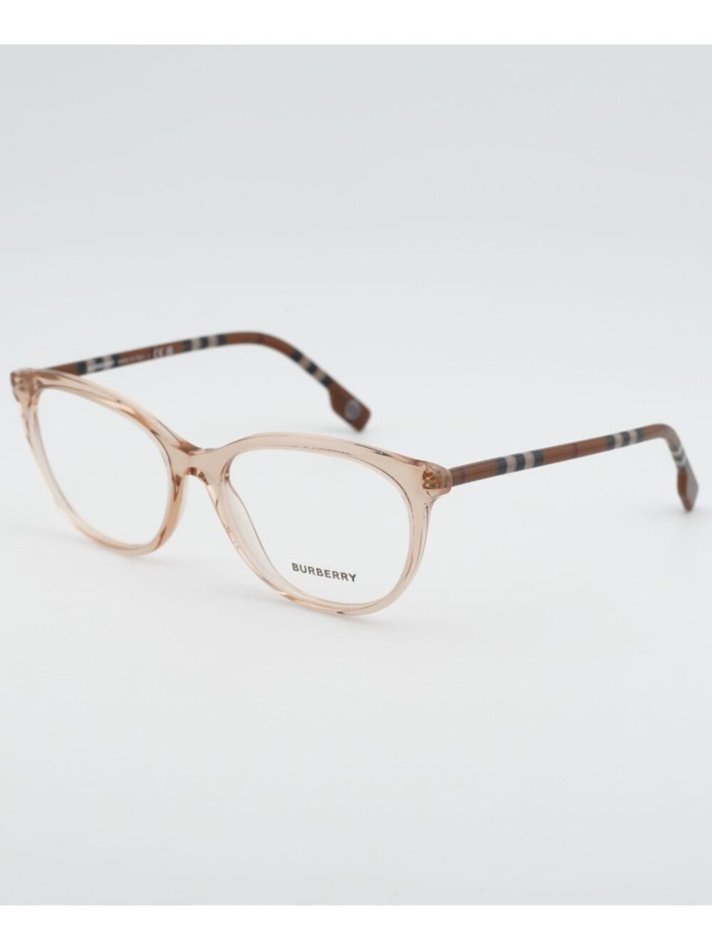 Burberry BE2389 4088 Eyeglasses Shiny Peach 52mm Geometric Frame